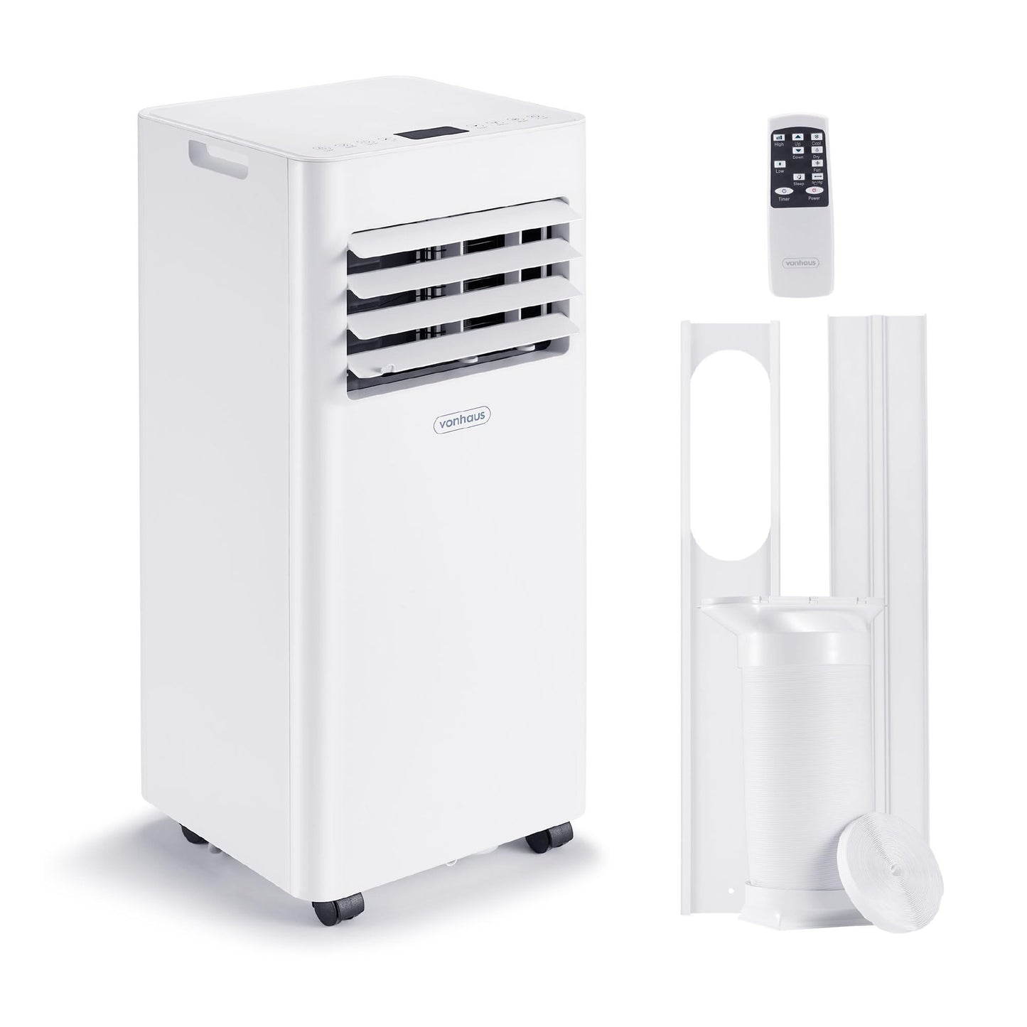 9000 BTU Portable Air Conditioner with Dehumidifier, Fan Mode, Remote Control & Window Vent Kit