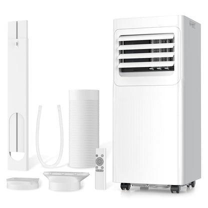 9000 BTU Portable Air Conditioner with Dehumidifier, Fan, Sleep Mode, Self-Evaporation & Remote Control