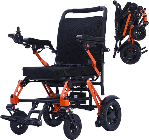 Ultra Lightweight Electric Wheelchair for Adults, Compact Folding Powerchair Made from Magnesium Alloy, Weighing 18.3 kg, Suitable for Travel and Transit, Supplied and Airline Approved