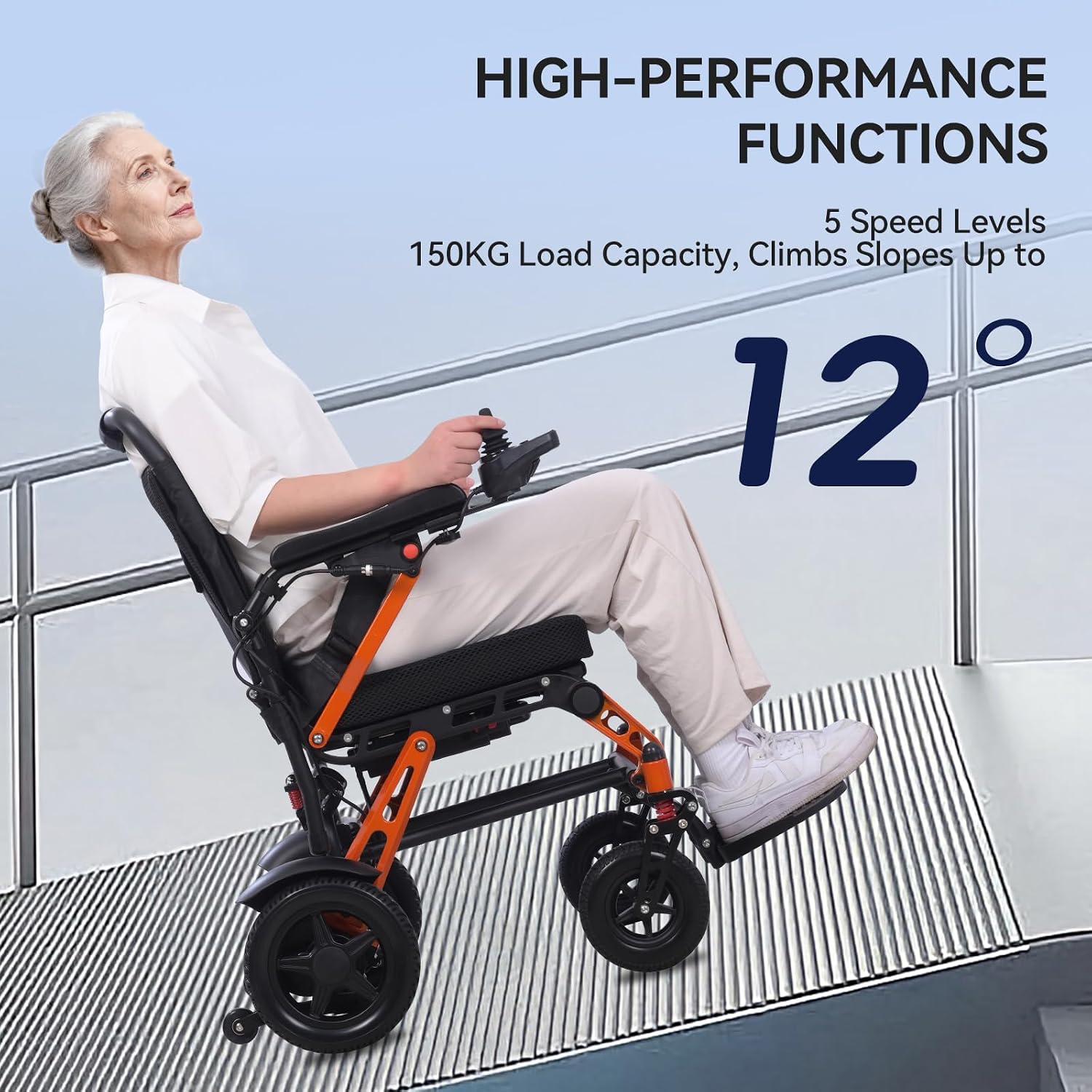 Ultra Lightweight Electric Wheelchair for Adults, Compact Folding Powerchair Made from Magnesium Alloy, Weighing 18.3 kg, Suitable for Travel and Transit, Supplied and Airline Approved