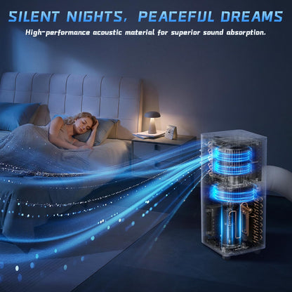 9000 BTU Portable Air Conditioner with Dehumidifier, Fan, Sleep Mode, Self-Evaporation & Remote Control