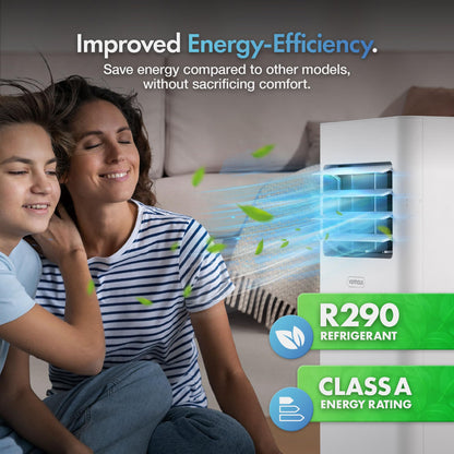 9000 BTU Portable Air Conditioner with Dehumidifier, Fan Mode, Remote Control & Window Vent Kit